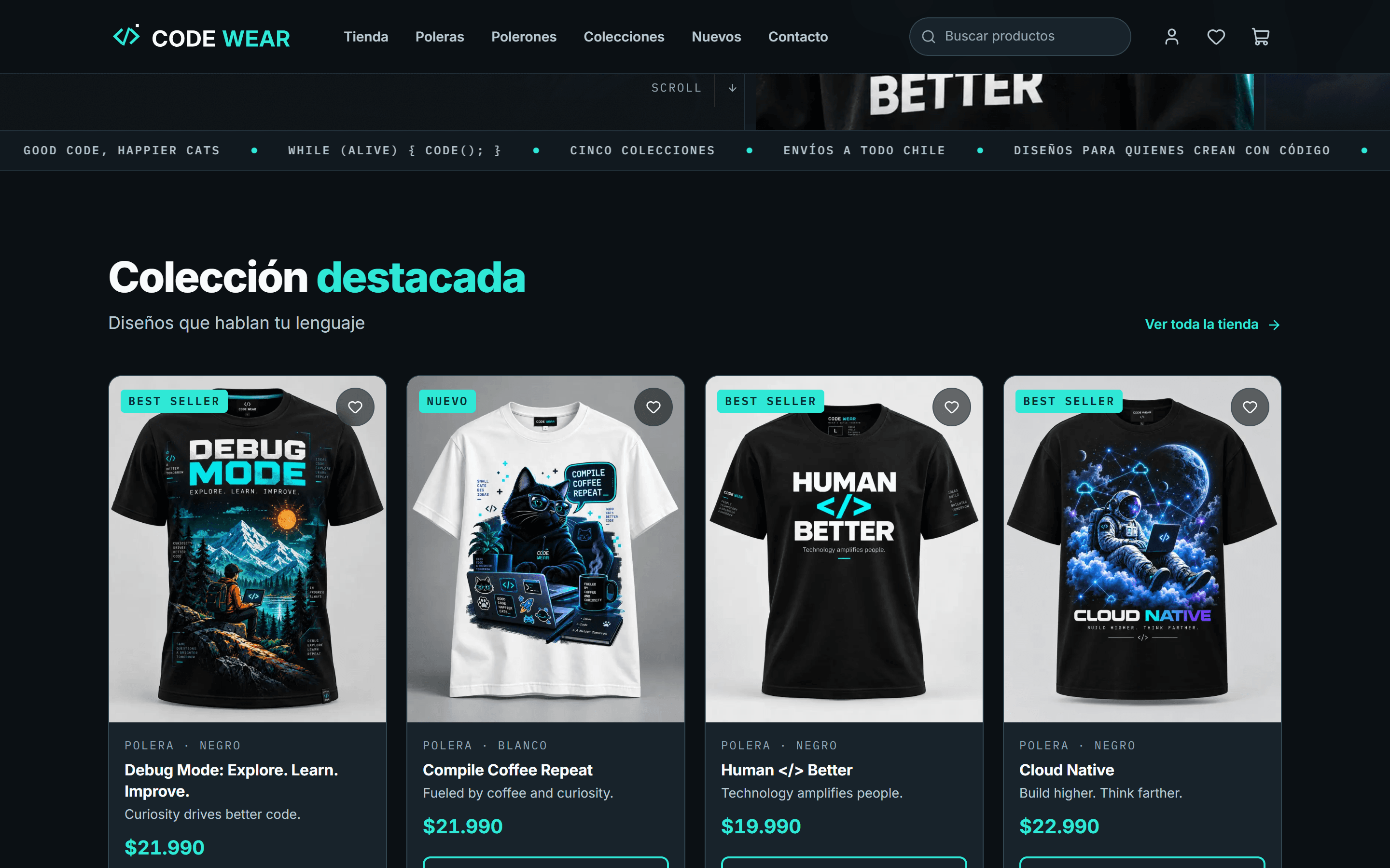 E-commerce de ropa para developers - imagen 2 de 8
