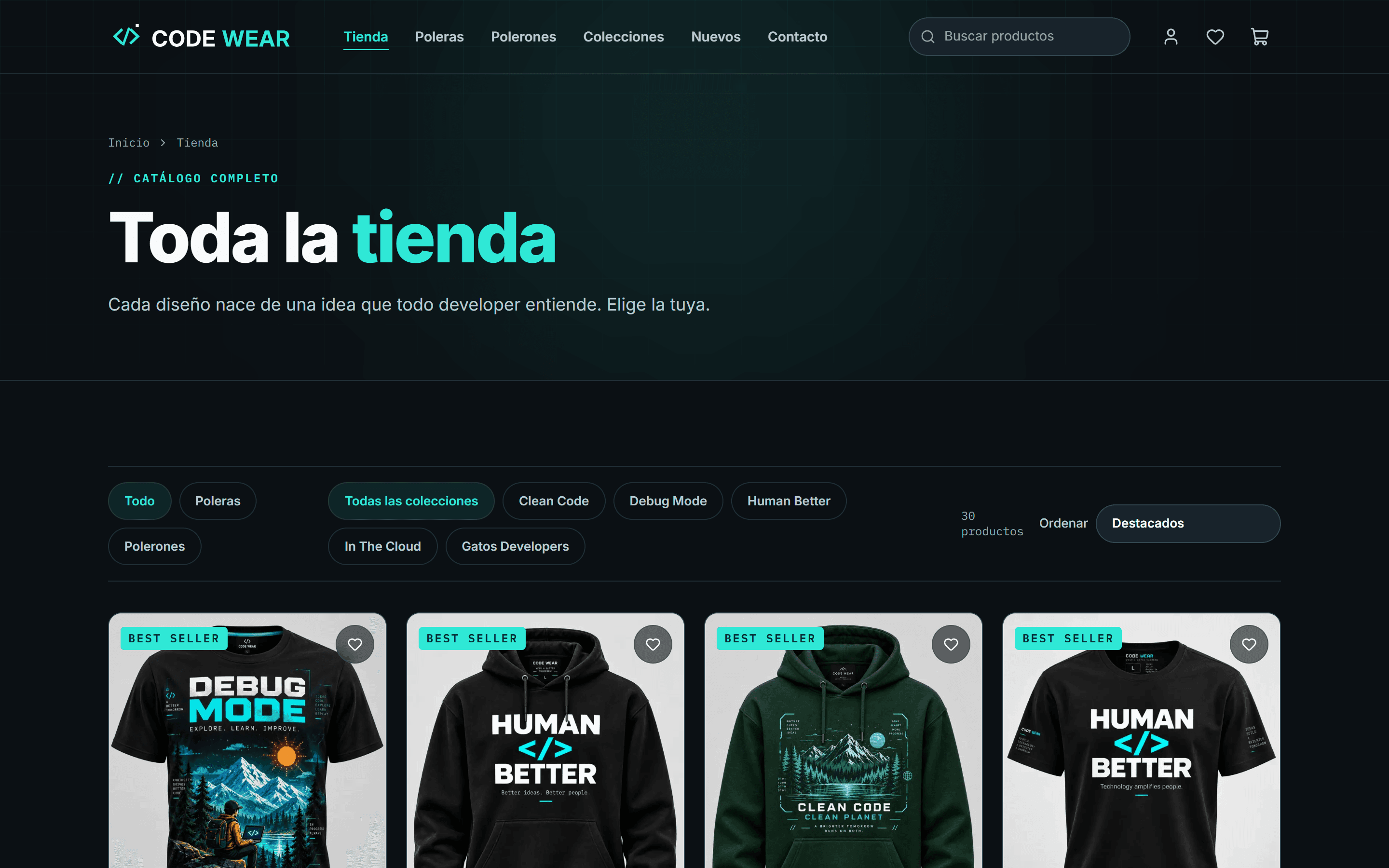 E-commerce de ropa para developers - imagen 4 de 8