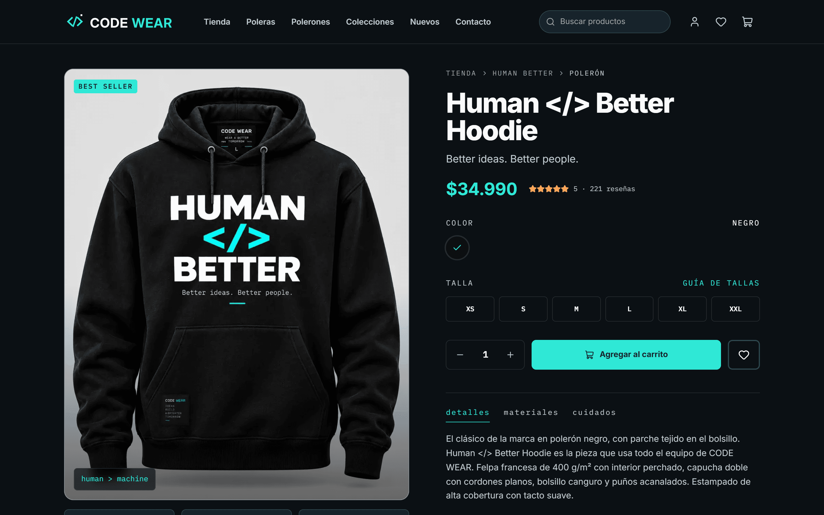 E-commerce de ropa para developers - imagen 6 de 8